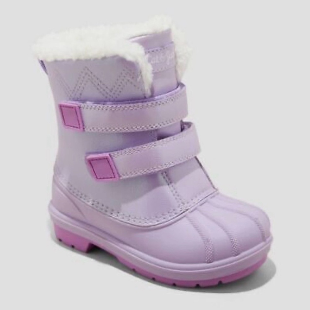 Cat & Jack NWT Lavender Snow Boots with Faux Fur